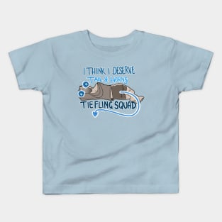 I deserve horns and tail (Blue) Kids T-Shirt